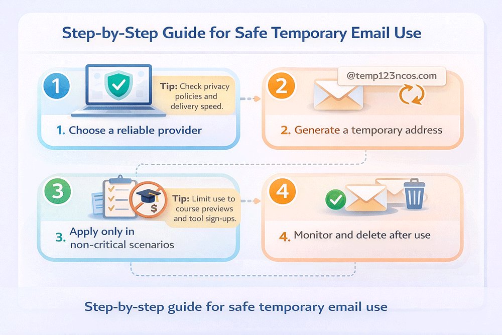 Step-by-step guide for safe temporary email use