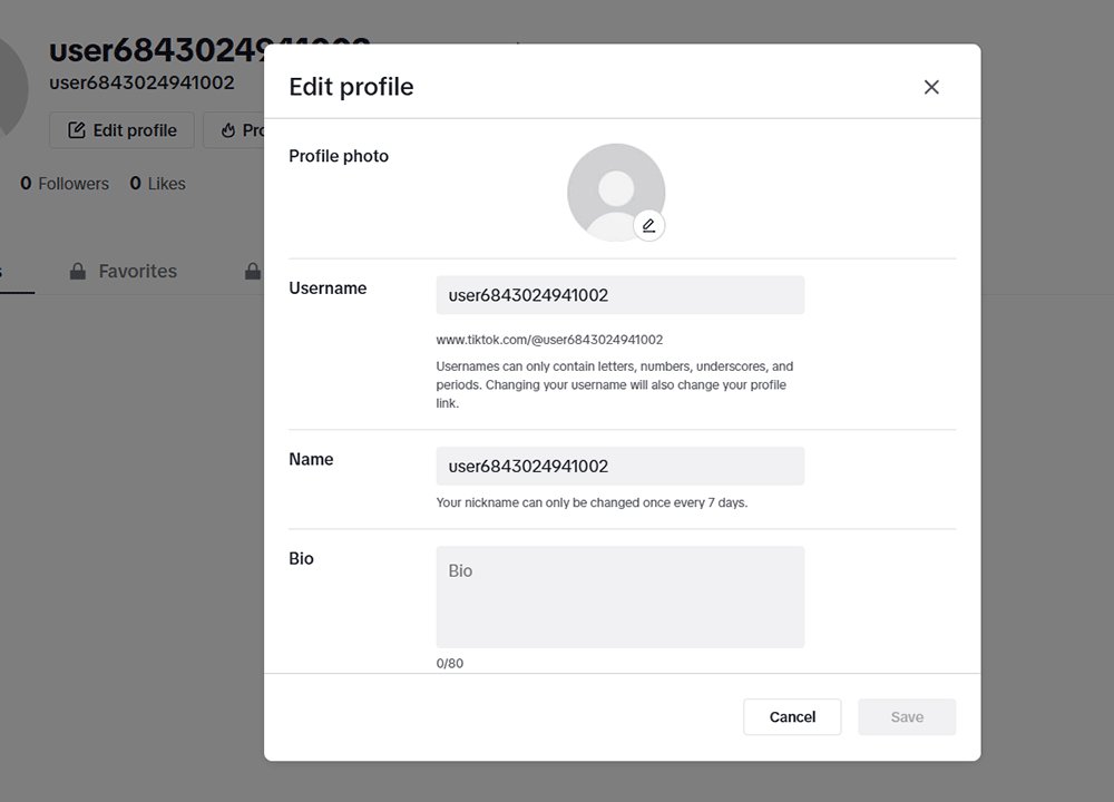 Complete Basic Account Setup in tik tok