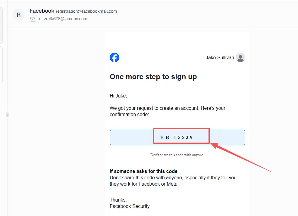 Receive the Facebook Verification Email