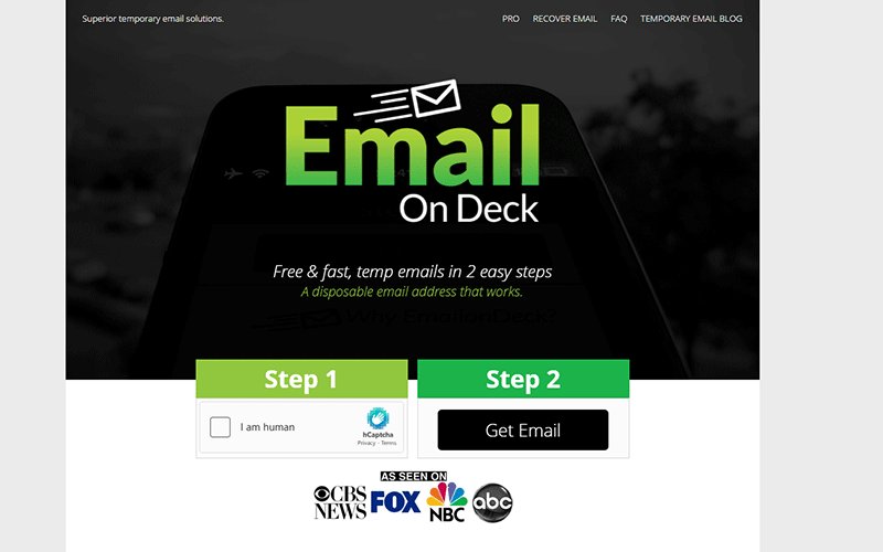 5 Minute Email - EmailOnDeck