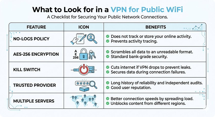 what to look for in vpn for public wifi security