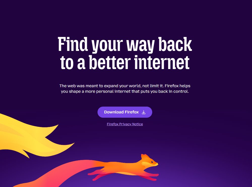 Firefox Homepage screenshot