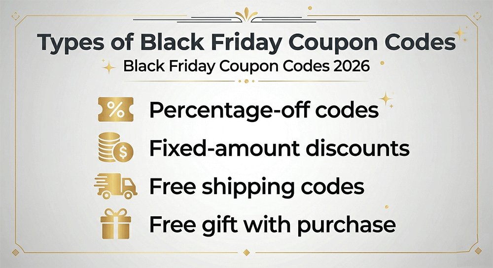 Different types of Black Friday coupon codes explained