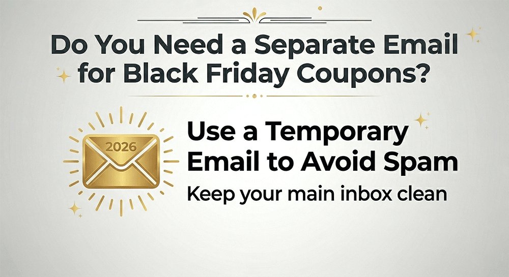 Why use a separate temporary email for Black Friday coupons