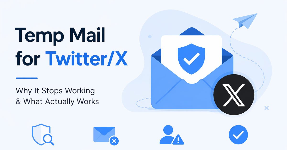 Temp Mail for Twitter/X: Why It Stops Working & What Actually Works