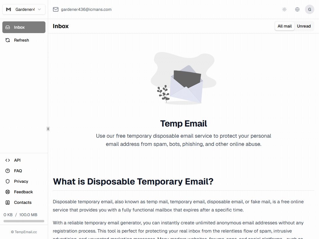Best Burner Email for Gaming-Tempemail.cc homepage